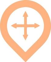 Orange Color Location Icon vector