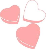 Pink Color Love Heart Shape vector