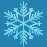 Brilliant light blue crystal snowflake vector