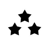 los iconos de 3 estrellas forman un triángulo. ilustración vectorial vector
