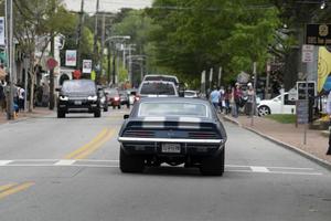 St michales, md - estados unidos - 26 de abril de 2019 - desfile de autos antiguos foto