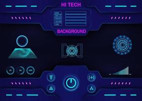 hi tech display background vector