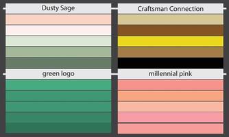 Color Palettes  A color palette is a set of colors used in a design or visual project. These colors are carefully chosen to create a cohesive and visually appealing design. vector