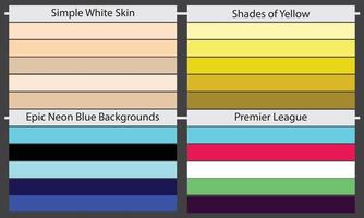 Color Palettes  A color palette is a set of colors used in a design or visual project. These colors are carefully chosen to create a cohesive and visually appealing design. vector