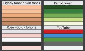 Color Palettes  A color palette is a set of colors used in a design or visual project. These colors are carefully chosen to create a cohesive and visually appealing design. vector