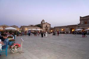 MARZAMEMI, ITALY - JULY 1 2018 - Old Sicily fishing village is one of the most beautiful 20 sea towns of Italy. photo