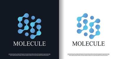 molecule logo design vector with modern creative unique style premium vector