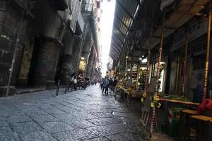 NAPLES, ITALY - FEBRUARY 1 2020 - old town street San gregorio Armeni photo