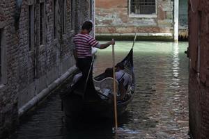 VENICE, ITALY - SEPTEMBER 15 2019 - Lot of Gondola in Venice detail photo