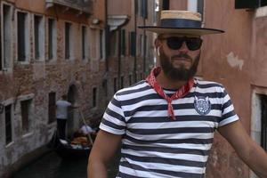 VENICE, ITALY - SEPTEMBER 15 2019 - Lot of Gondola in Venice detail photo