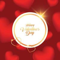 14 February Valentine's day greeting card social media template vector