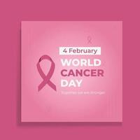 World cancer day social media banner design temlate vector