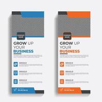 Creative Business and corporate, agency, modern Roll up standee banner design with two colors vector