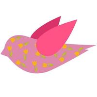 Spring colorful bird with pattern.Spring decoration. vector