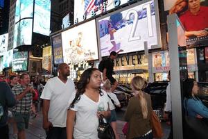 NEW YORK, USA - MAY 25 2018 - Times square full of people photo