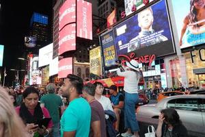 NEW YORK, USA - MAY 25 2018 - Times square full of people photo
