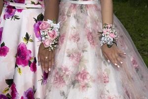 Prom young teenager boys and girls hands photo