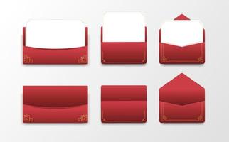 Set of empty paper envelope. vector