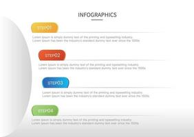 plantilla de diagrama de flujo gráfico de vectorinfo con iconos y 5 opciones o pasos vector