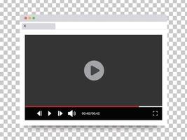 Video player  design for website and mobile apps vector illustration