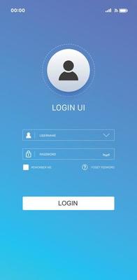 Member Login User Interface UI .For website and mobile apps vector illustration