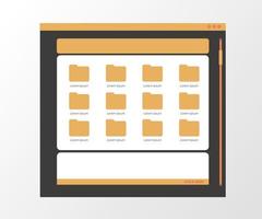 Design software windows. Web window screen mockup. Vector illustration