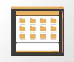 Design software windows. Web window screen mockup. Vector illustration