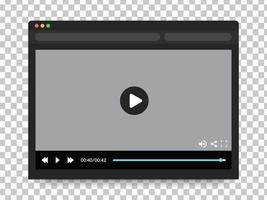 diseño de reproductor de video para sitios web y aplicaciones móviles ilustración vectorial vector