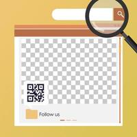 Video player  design for website and mobile apps.Magnifying glass search webpage with vector illustration