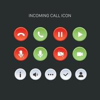 Incoming Phone Call Screen User Interface UI .For website and mobile apps vector illustration