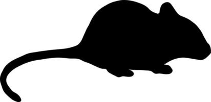 Mouse silhouette illustration. vector