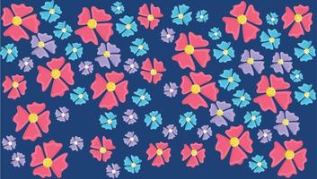 Seamless Pattern Background with Flowers Design Elements vector