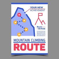 Mountain Climbing Route Creative Banner Vector