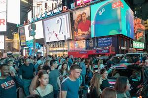 NEW YORK, USA - MAY 25 2018 - Times square full of people photo