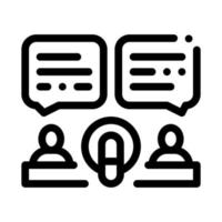 Hosts Talk In Microphone Icon Outline Illustration vector