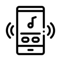 Phone Music Audio Player Icon Outline Illustration vector