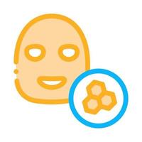 Facial Mask Honeycomb Icon Outline Illustration vector