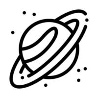 Saturn Planet Ring Icon Outline Illustration vector