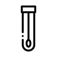 Flask With Cotton Swab Icon Outline Illustration vector