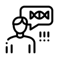 Man Genetic Molecule Icon Outline Illustration vector