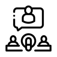 Microphone And Hosts Icon Outline Illustration vector