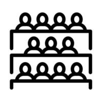 Student Class at Desks Icon Vector Outline Illustration