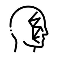 Face Scan by Points Point Projectors Icon Vector Outline Illustration