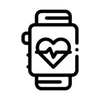 Heart Rate Counter Icon Vector Outline Illustration