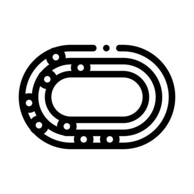 Marathon Stadium Top View Icon Vector Outline Illustration