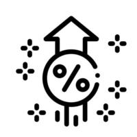 Interest Increase Rise Up Icon Vector Outline Illustration