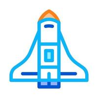 Space Shuttle Spaceship Icon Outline Illustration vector