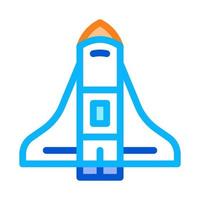 Space Shuttle Spaceship Icon Outline Illustration vector