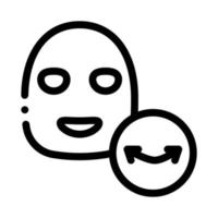 Wrinkle Face Mask Icon Outline Illustration vector