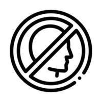 Prohibition of Personality Icon Vector Outline Illustration